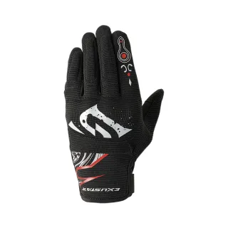 【EXUSTAR】E-MG228 機車防摔手套(黑藍/黑紅 夏季手套 軟式護具 觸控設計)