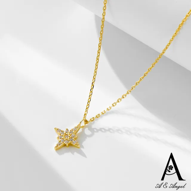 【ANGEL】希望北極星時尚鋯石甜美項鍊(2色可選)