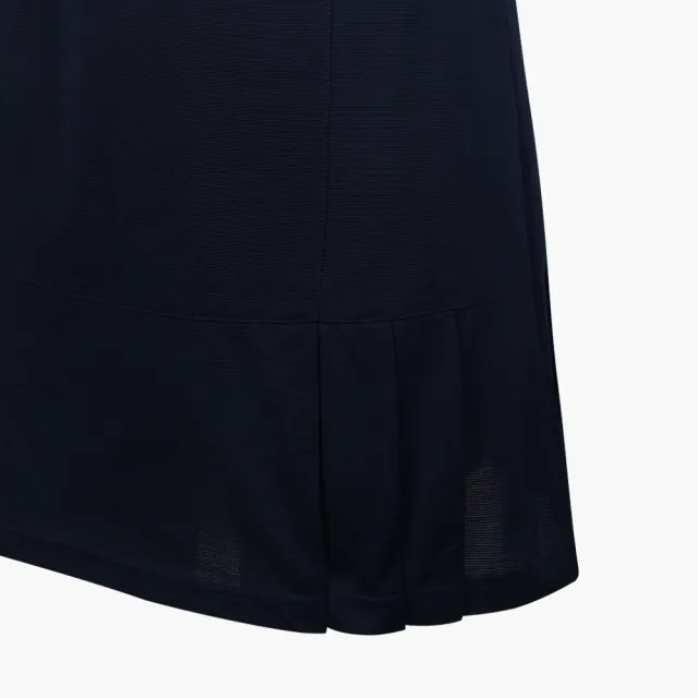 【PING】女款素面短袖連身洋裝-深藍(吸濕排汗/涼感/GOLF/連身裙/高爾夫球衫/RA23127-58)