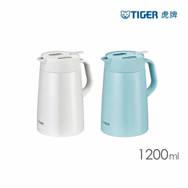 【TIGER 虎牌】桌上型不鏽鋼保溫壺1200ml(PWO-A120大容量保溫水壺)