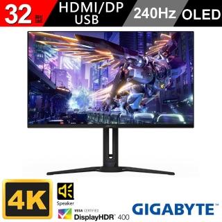 【GIGABYTE 技嘉】AORUS FO32U2P 32型 QD-OLED真4K電競螢幕