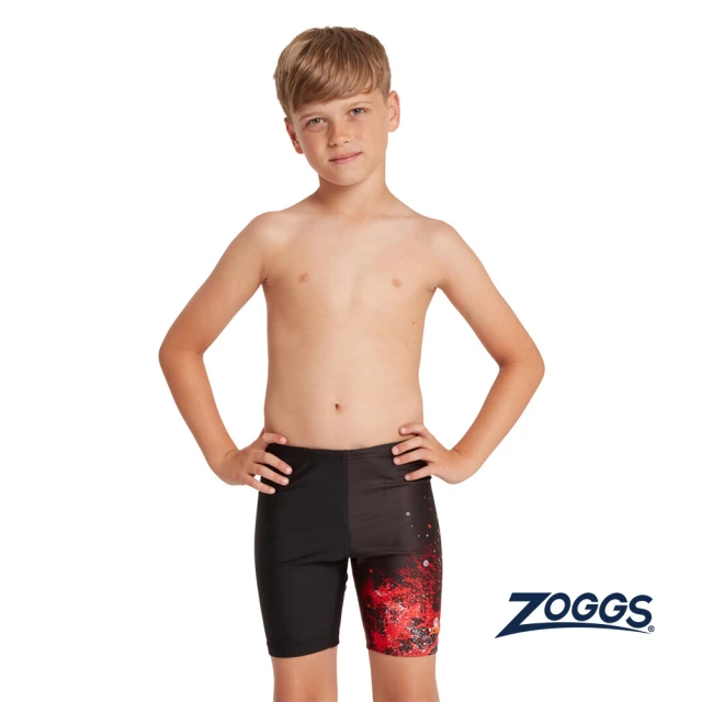 Zoggs 男孩《熱紅潑墨印》運動五分泳褲(大童泳褲/男孩泳