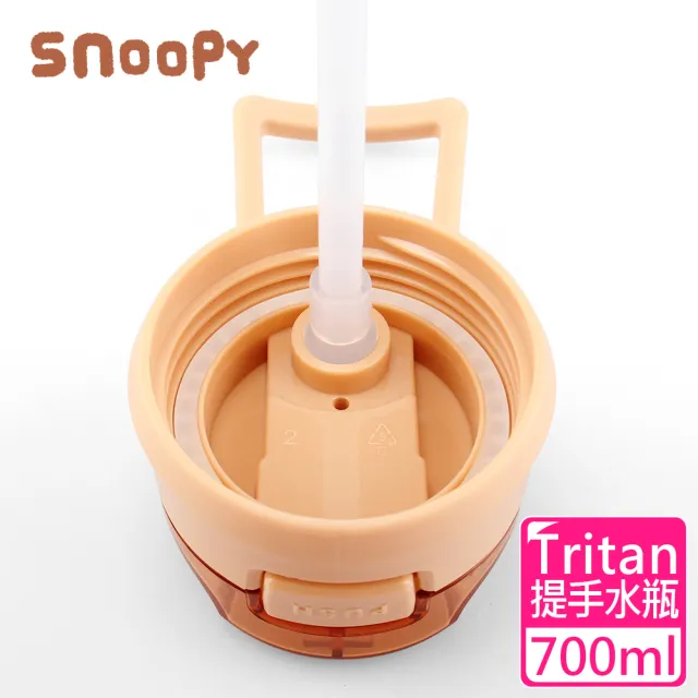 【SNOOPY 史努比】野營趣 輕巧Tritan提手水瓶700ml(買1送1)