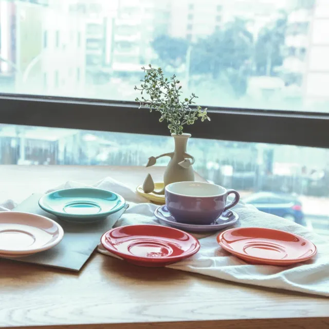 【ORIGAMI】陶瓷拿鐵碗盤 適用250ml(台灣總代理)