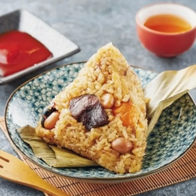 滿意油飯 滿意油飯府城蛋黃花生香菇肉粽4入(3組)