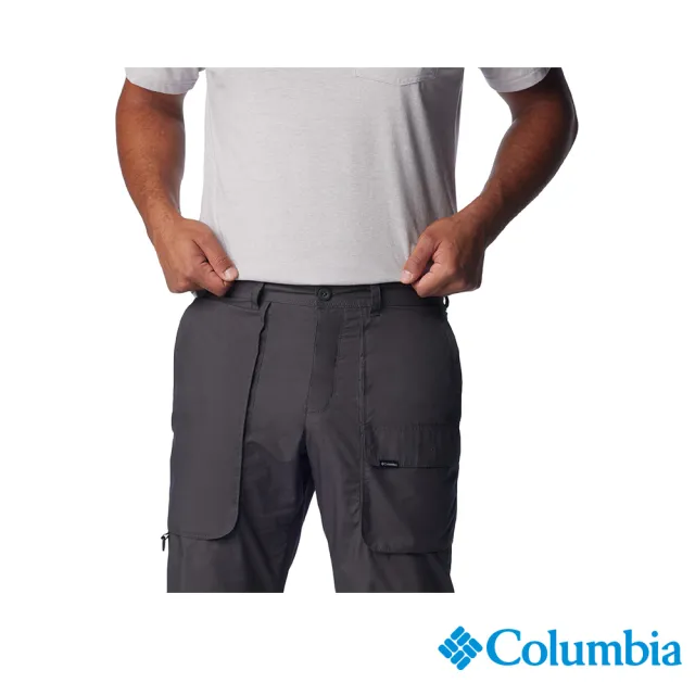 【Columbia 哥倫比亞 官方旗艦】男款-Landroamer™工裝口袋長褲-深灰色(UAM88600DY/IS)