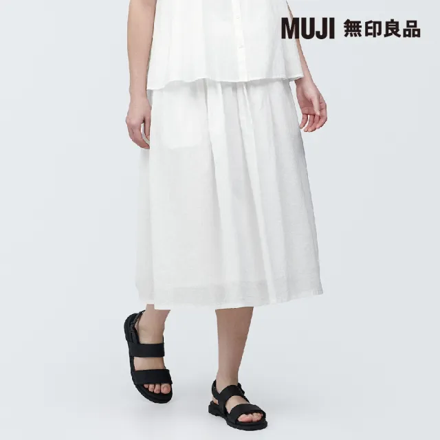 【MUJI 無印良品】女強撚抓皺裙(共4色)