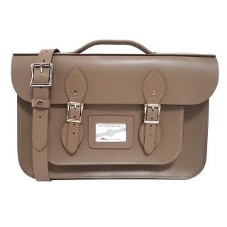 【The Leather Satchel Co.】14吋 英國手工牛皮劍橋包 手提包 側肩包 斜揹包 後揹包 多功能三用包(水獺棕)