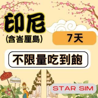 【星光卡 STAR SIM】印尼上網絡卡7天 無限量吃到飽(旅遊上網絡卡 印尼 網絡卡 印尼網路)
