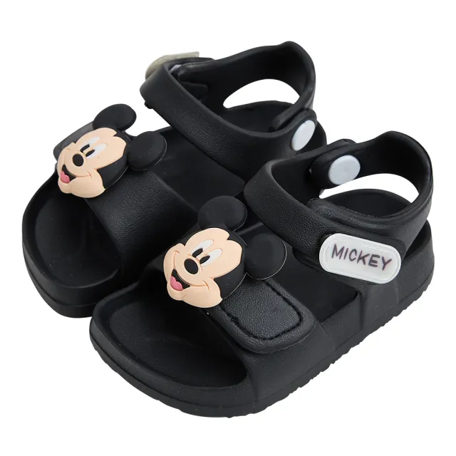 【Disney 迪士尼】迪士尼童鞋 米奇 米妮 維尼 立體人物飾釦防水涼鞋(MIT台灣在地工廠製造)