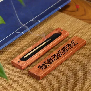 【原木香】官方直營 紅花梨木臥香盒(無黏香、10.5cm以下線香適用)