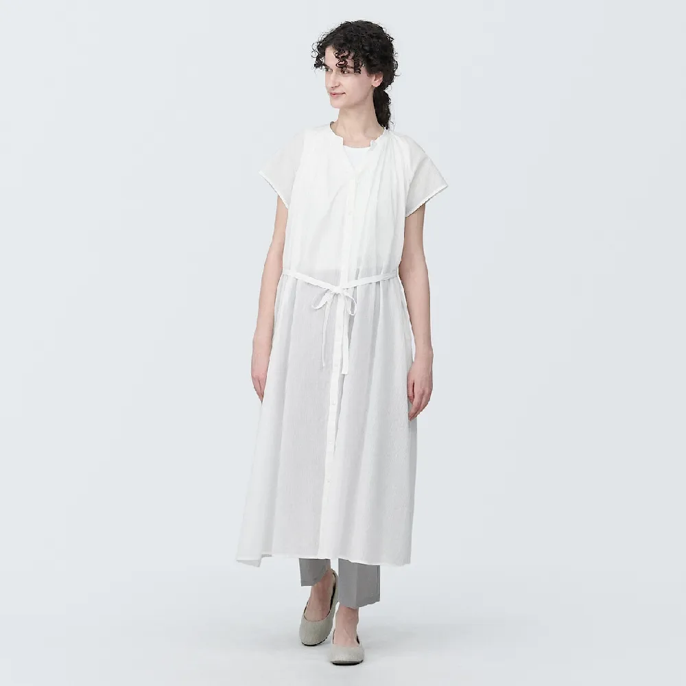 【MUJI 無印良品】女強撚法式袖洋裝(共3色)