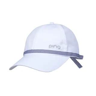【PING】女款綁帶造型高爾夫球帽-白(GOLF/高爾夫配件/RQ23102-87)
