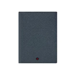 【MONDAINE 瑞士國鐵】3卡雙本護照夾(十字紋藍)