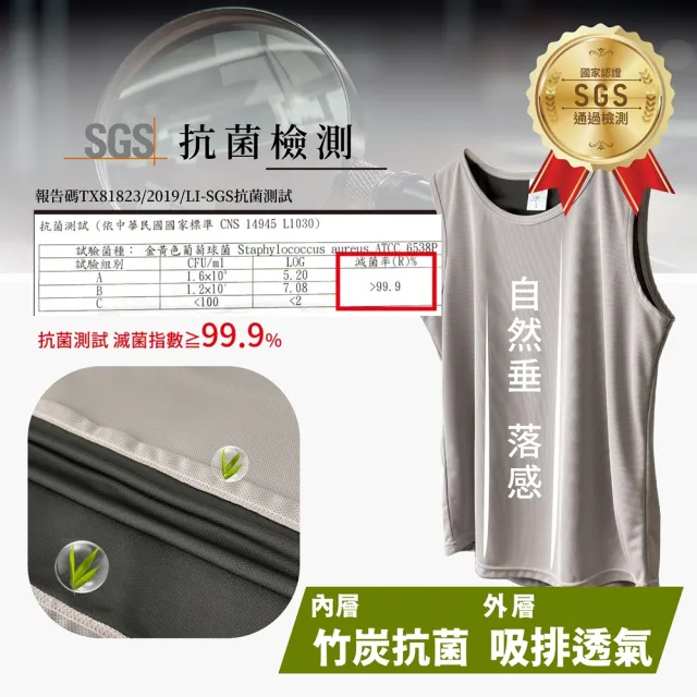 【MI MI LEO】3件組-台灣製竹炭科技抑菌女背心(修身版型 透氣涼爽 吸排速乾 消臭抑菌)