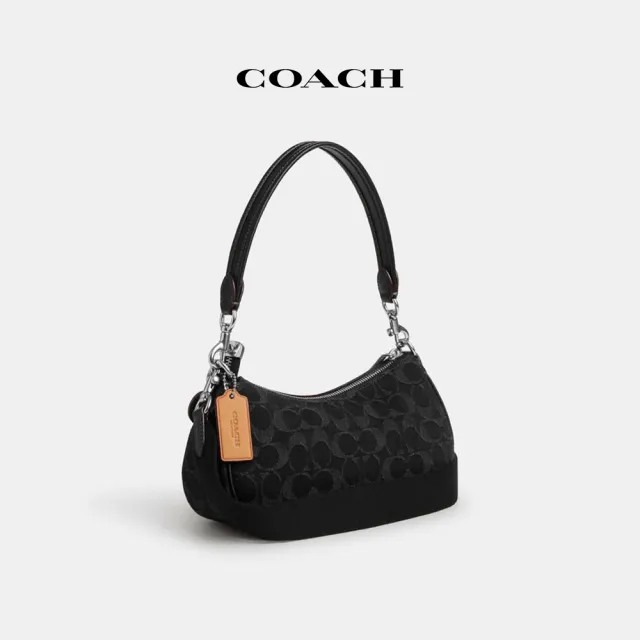 COACH】官方直營ASHTONBAGUETTE經典Logo手袋-SV/黑色(CQ184) - momo 