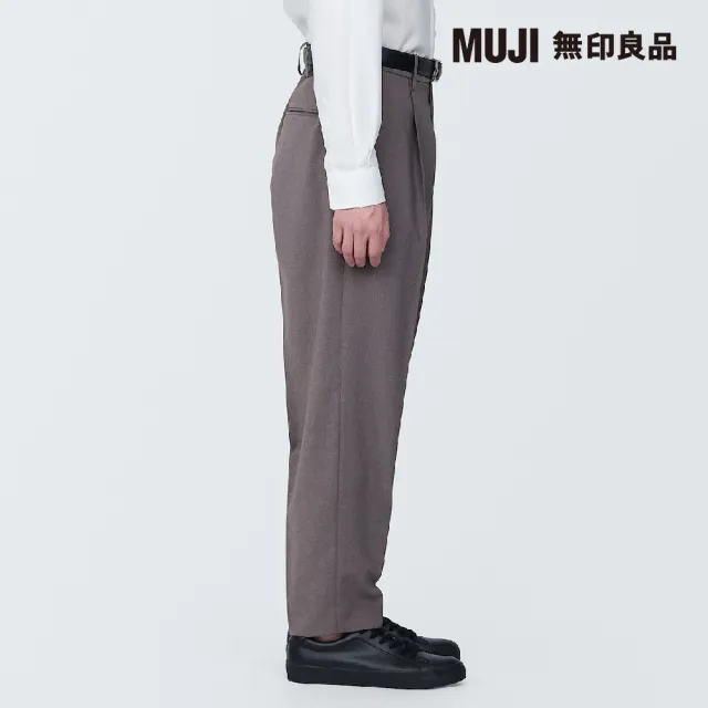 【MUJI 無印良品】男聚酯纖維透氣打褶褲(共3色)