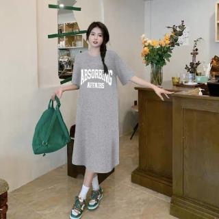 【Amirr 艾米爾】★寬鬆懶人過膝T恤連衣裙(女上衣/短袖/連衣裙)