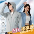 【NVDO】現貨 男女同款-升級冰凍感黑膠連帽防曬外套(急凍衣/F157)
