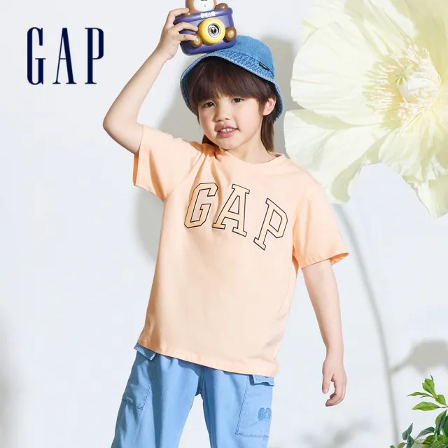 【GAP】男童裝 Logo純棉圓領短袖T恤-多色可選(890588)