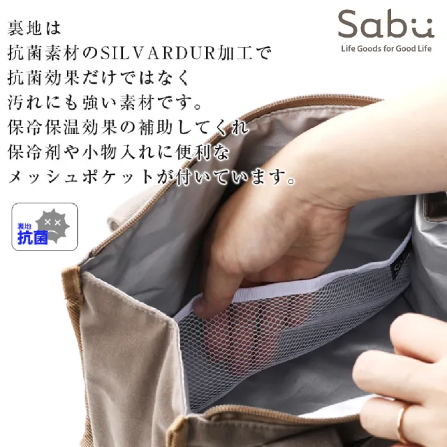 【SABU HIROMORI】COPERTO復古文青北歐風抗菌銀離子塗層便當袋(內附口袋 保溫保冷 精緻 防臭 4色任選)