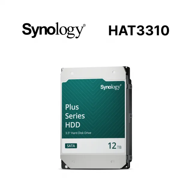 【Synology 群暉科技】4入組 ★ PLUS系列 12TB 3.5吋 7200轉 512MB NAS 內接硬碟(HAT3310-12TB)