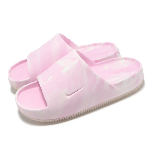 NIKE 耐吉 拖鞋 Wmns Calm Slide SE 女鞋 粉 厚底 一體式 防滑 涼拖鞋(FV5643-600)