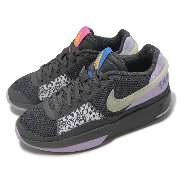 NIKE 耐吉 籃球鞋 Ja 1 GS 大童 女鞋 灰 紫 Night 氣墊 Morant 運動鞋(DX2294-002)