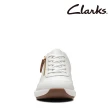 【Clarks】女鞋Un Rio Zip 微尖頭金屬側拉鏈休閒鞋 小白鞋(CLF67372C)