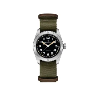 【HAMILTON 漢米爾頓】卡其陸戰遠征 Expedition 腕錶 37mm(自動上鍊 中性 NATO帶 H70225931)