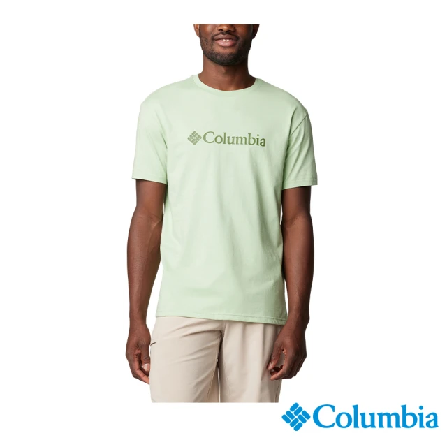 【Columbia 哥倫比亞】男款-CSC Basic Logo™短袖T恤-嫩綠色(UJO15860LM/IS)