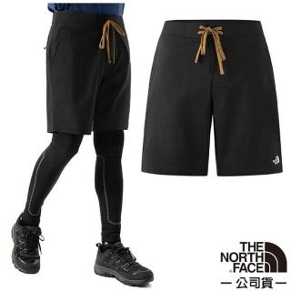 【The North Face】男 彈性透氣防潑水休閒運動短褲/可調節腰頭(81SO-JK3 宇宙黑)