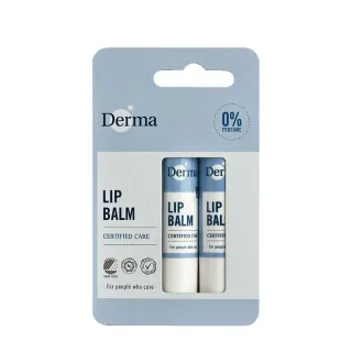 【Derma 丹麥德瑪】Derma 小燭樹植萃護唇膏 4.8g -2入組(北歐白天鵝 歐盟有機認證 不做動物實驗)