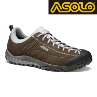 【ASOLO】男款 GTX 低筒輕量健走鞋 SPACE GV A40504/A551(防水透氣 健行鞋 黃金大底)