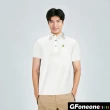【GFoneone】冰絲無痕短袖男紳士口袋POLO衫-白色條(男商務POLO衫)