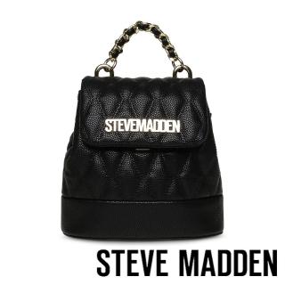 【steve madden】BCHERISH 菱格紋鍊條後背包(黑色)