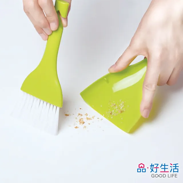 【GOOD LIFE 品好生活】日本製 輕巧可掛式掃具組（綠色）(日本直送 均一價)
