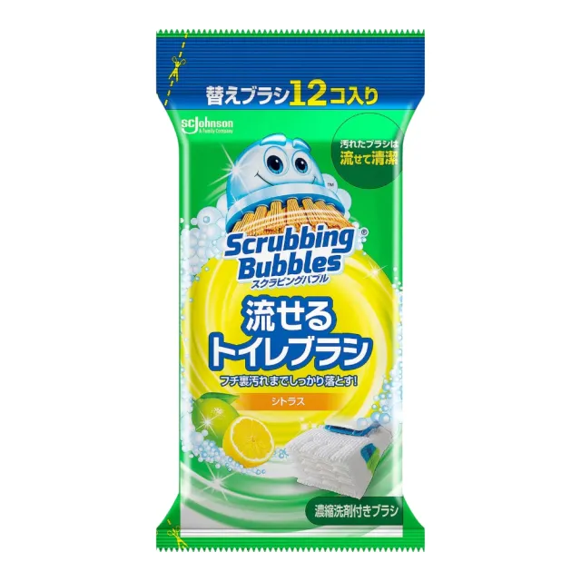 【SC Johnson】日本 莊臣 水溶性拋棄式馬桶清潔刷補充包(12入)