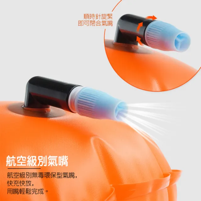 【寶盒百貨】單氣囊游泳浮標 易充氣跟屁蟲 跟屁浮囊(游泳浮球 防溺水 夏日玩水801)