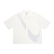 【NIKE 耐吉】短袖襯衫 Big Swoosh Shirts 男款 象牙白 藍 寬鬆 梭織 大勾勾 襯衫(FN3250-133)