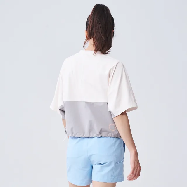 【BATIS 巴帝斯】24SS 女異材配色五分袖上衣-女-二色