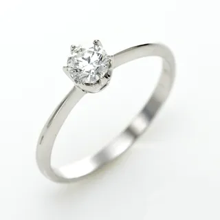 【DOLLY】0.30克拉 求婚戒18K金完美車工鑽石戒指(009)