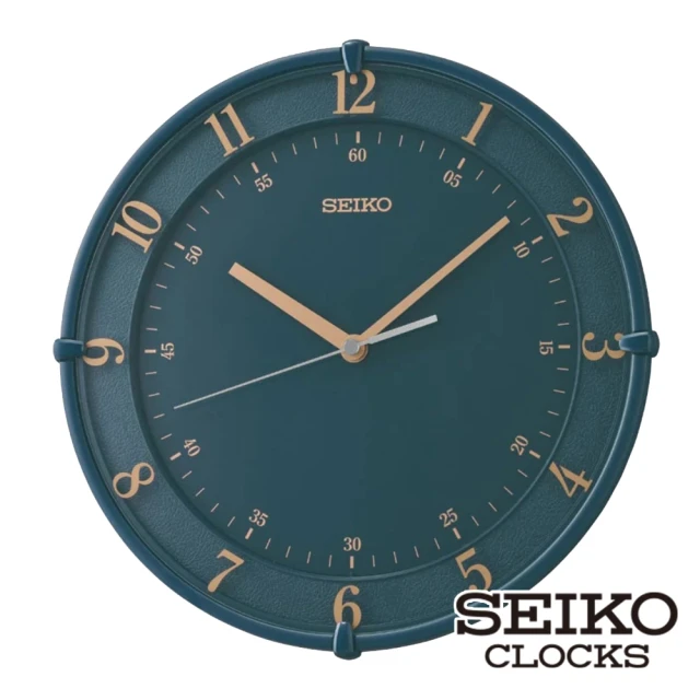 SEIKO 精工 時尚藍色阿拉伯數字掛鐘 QXA805L(時分秒皆顯示 壓克力鏡面 SK048)