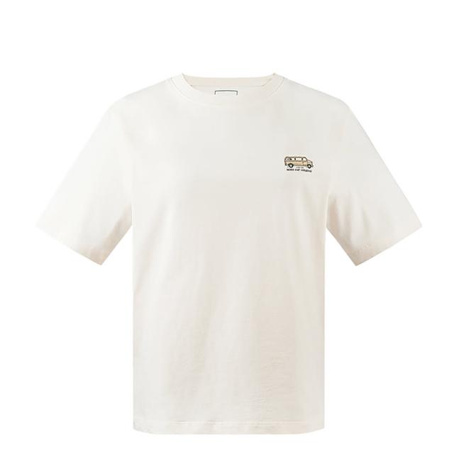 【The North Face】TNF 北臉 短袖上衣 休閒 W VAN LIFE SS TEE - AP 女 沙丘白(NF0A88GPQLI)