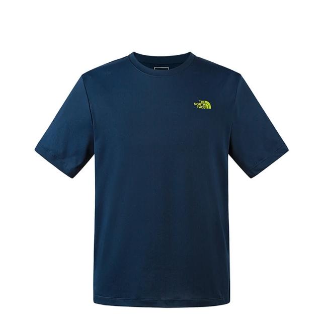 【The North Face】TNF 北臉 短袖上衣 休閒 M SUN CHASE GRAPHIC SS TEE - AP 男 藍色(NF0A88GW8K2)