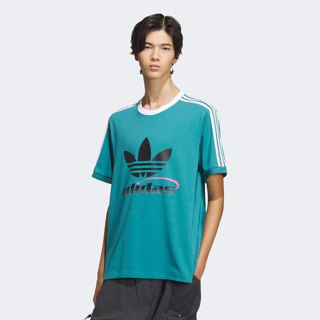 【adidas 愛迪達】上衣 男款 短袖上衣 運動 TFL LOGO TEE M OR 綠 IW6311