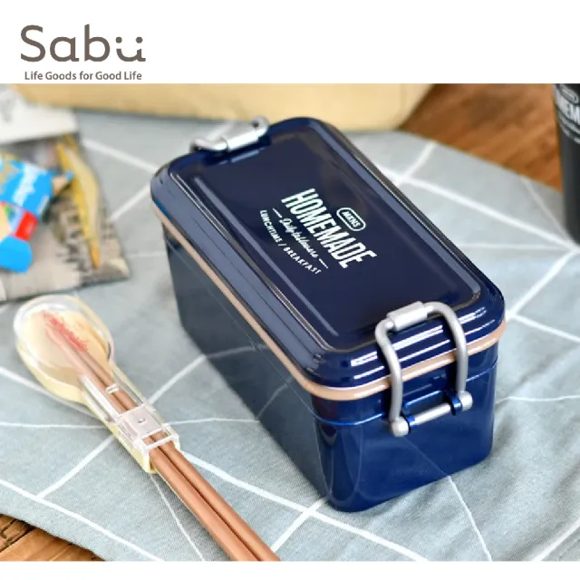 【SABU HIROMORI】日本製HOMEMADE復古歐風繽紛方形抗菌微波雙層便當盒(725ml 洗碗機 精緻 大容量 宮廷風)