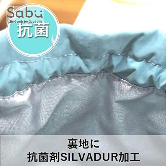 【SABU HIROMORI】日本MOOD復古文青手提束口抗菌便當袋/午餐袋/野餐袋(銀離子防汙層 精緻 日系 日式)