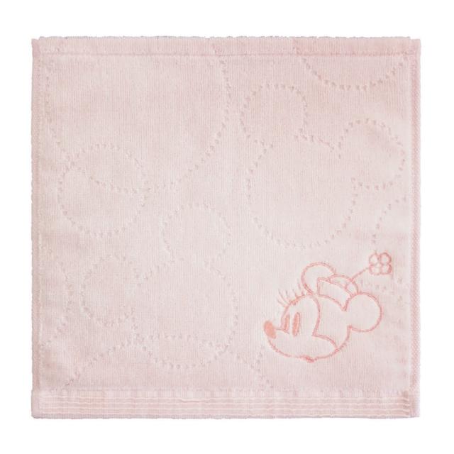 【Marushin 丸真】迪士尼 刺繡純棉小方巾 米妮 簡簡單單