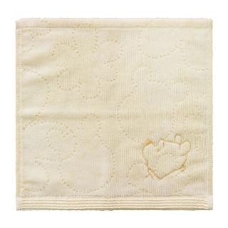 【Marushin 丸真】迪士尼 小熊維尼 刺繡純棉小方巾 簡簡單單